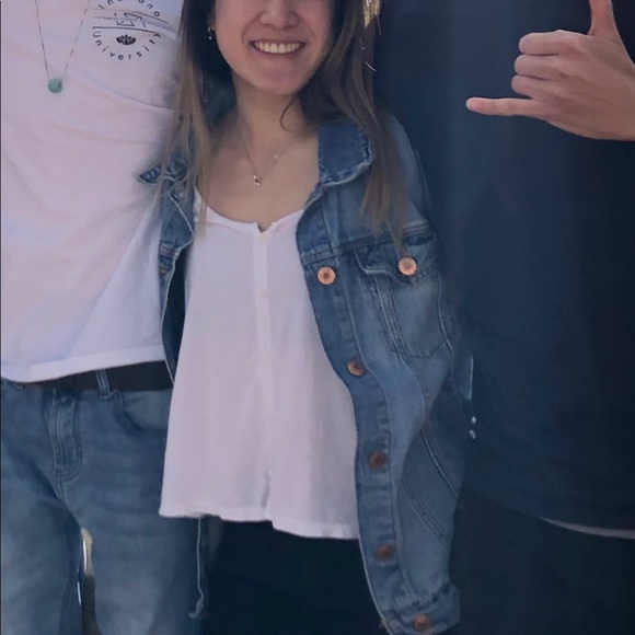 White Button Up Tank Top - Picture 4 of 6